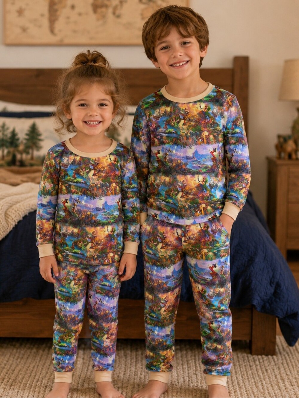 Thomas Kinkade/Fantasia Disney Dreams PJ Set Unisex Size 7/8 NWOT